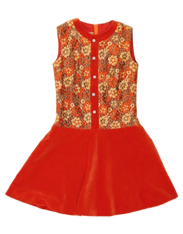 VERA MONT Womens Sleeveless A-Line Dress EU 36 Small Red Floral Tunics Brand named