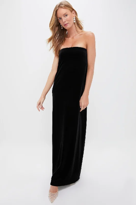 Black Velvet Sonya Dress sweetheart Neckline Romantic