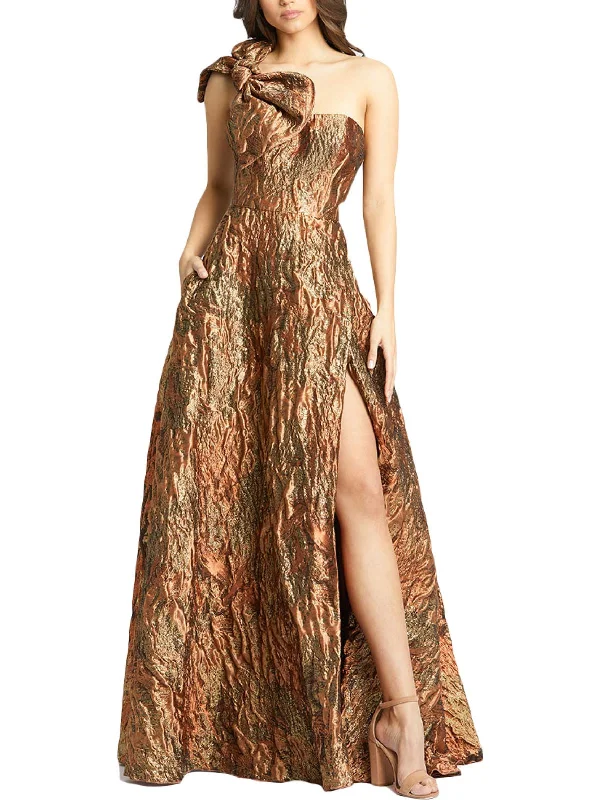 Womens Metallic Textured Evening Dress Tunics Brand named