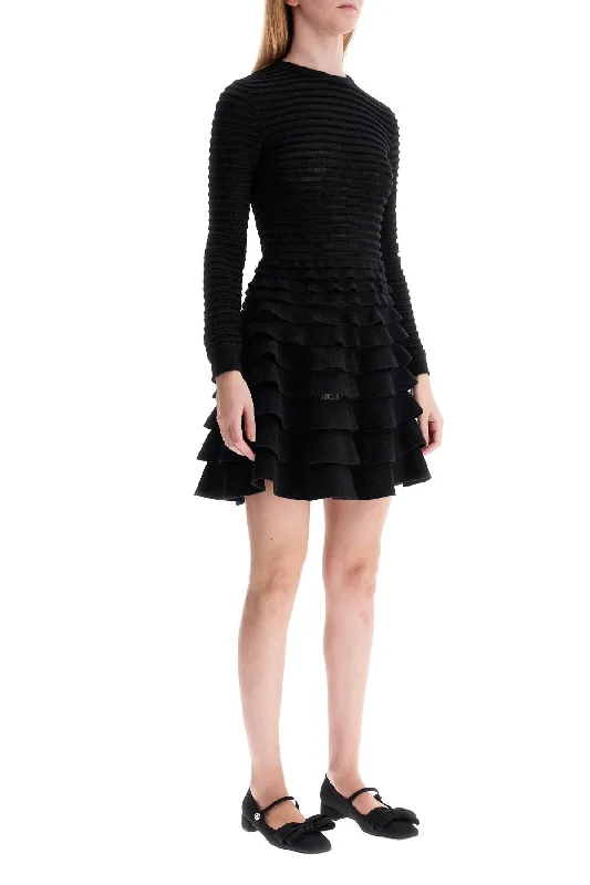 Valentino Garavani Mini Viscose And Wool Dress Tunics Short Trendy