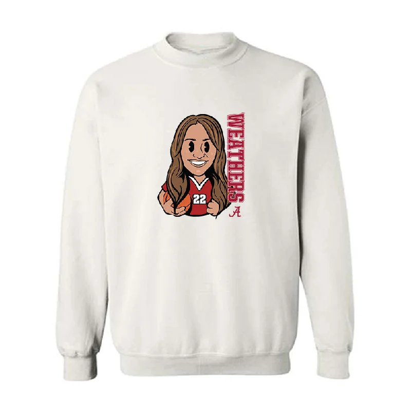 Alabama - NCAA Women's Basketball : Karly Weathers - Individual Caricature Crewneck Sweatshirt Hoodie with Tie-Dye Psychedelic Retro