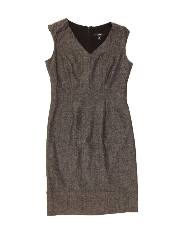 MOSSIMO Womens Sleeveless Sheath Dress US 6 Medium Grey Herringbone Tunics Cozy soft