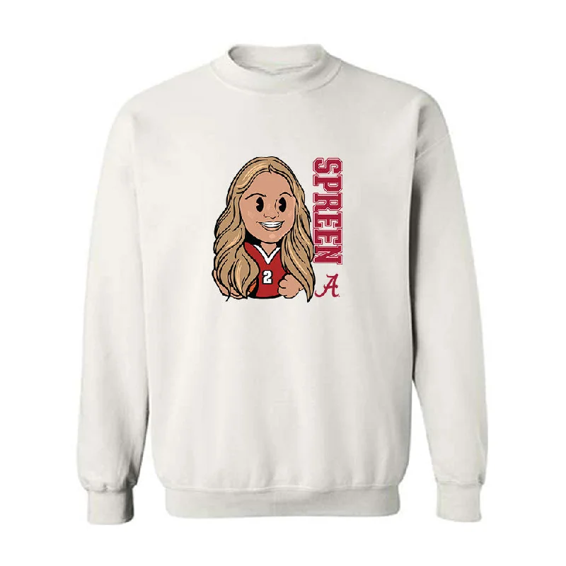 Alabama - NCAA Women's Basketball : Chloe Spreen - Individual Caricature Crewneck Sweatshirt Hoodie with Metallic Shiny Futuristic