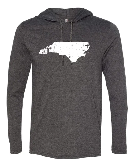 NC Classic Beach Hoodie - Grey Hoodie with Metallic Shiny Futuristic