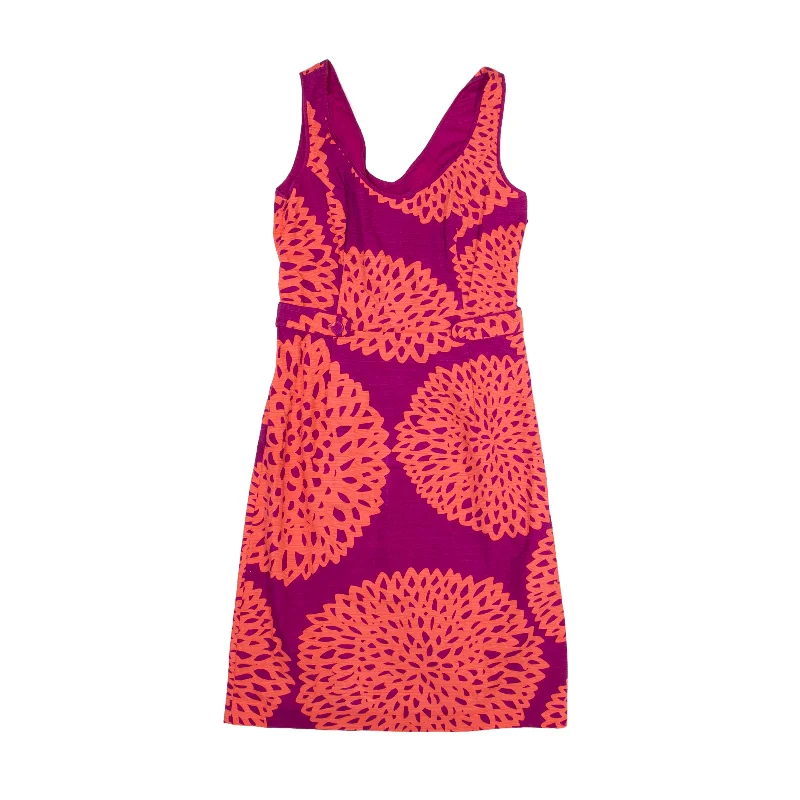 BODEN Fit & Flare Dress Purple Floral Sleeveless Knee Length Womens UK 8 Tunics Timeless classic