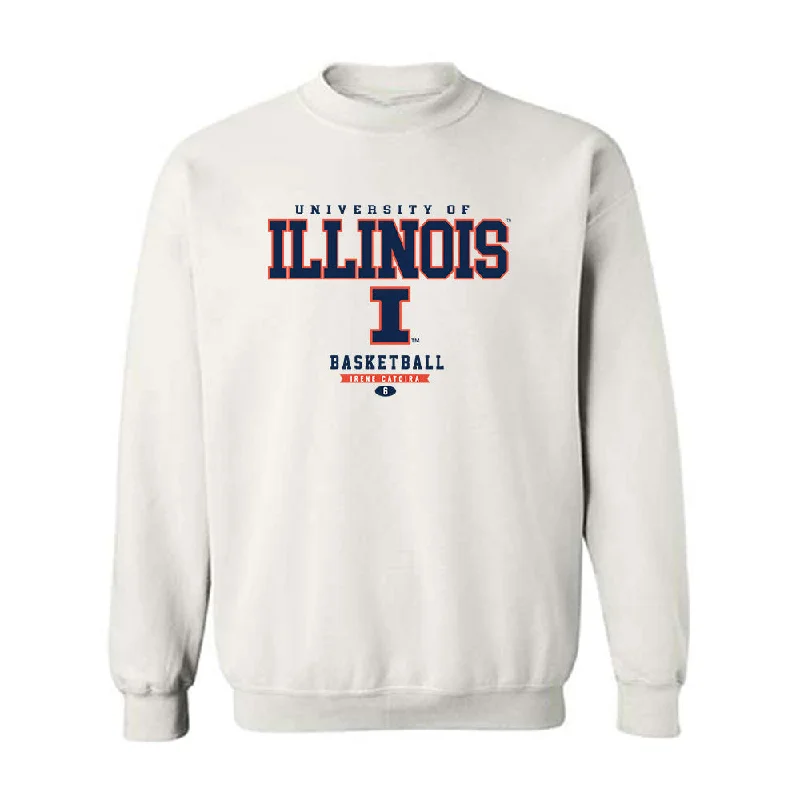 Illinois - NCAA Women's Basketball : Irene Catoira - Classic Fashion Shersey Crewneck Sweatshirt Cotton Hoodie Fleece Lining Warmth Illinois - NCAA Women's Basketball : Irene Catoira - Classic Fashion Shersey Crewneck Sweatshirt Cotton Hoodie Fleece Lining Warmth