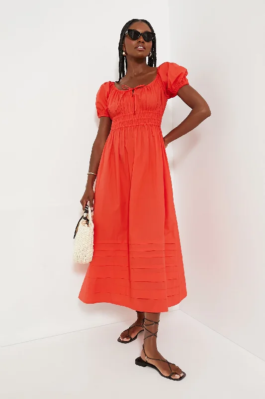 Geranium Poplin Katie Dress Turtleneck Warm Winter