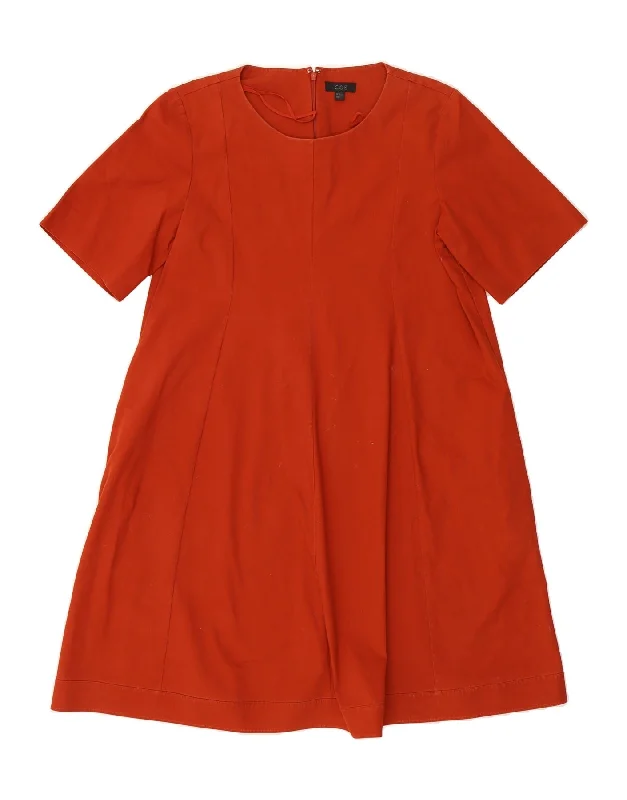 COS Womens A-Line Dress EU 44 XL Orange Cotton Tunics Canvas sturdy