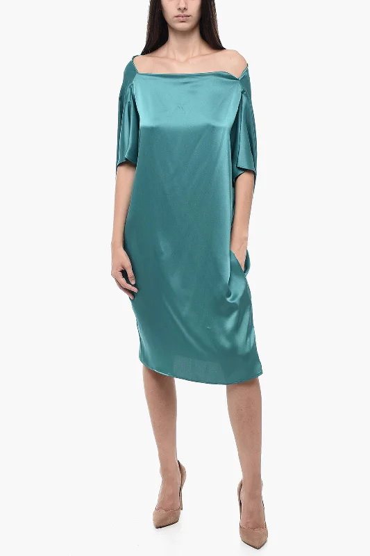 Gianluca Capannolo Short-sleeved JUDY Dress with Boat Neck Turtleneck Warm Winter