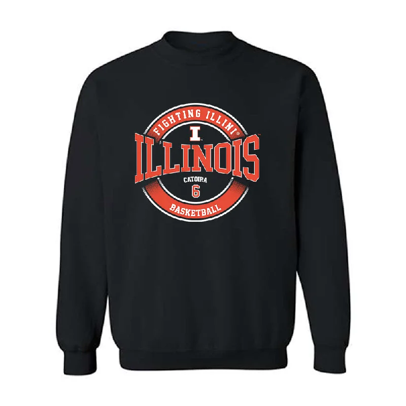 Illinois - NCAA Women's Basketball : Irene Catoira - Classic Fashion Shersey Crewneck Sweatshirt Hoodie with Hem Frayed Vintage Worn Illinois - NCAA Women's Basketball : Irene Catoira - Classic Fashion Shersey Crewneck Sweatshirt Hoodie with Hem Frayed Vintage Worn