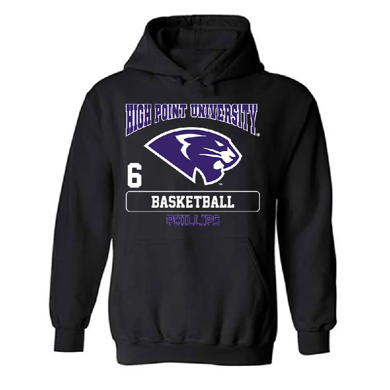 High Point - NCAA Women's Basketball : Dakota Phillips - Hooded Sweatshirt Hoodie with Half-Zip Sporty Casual