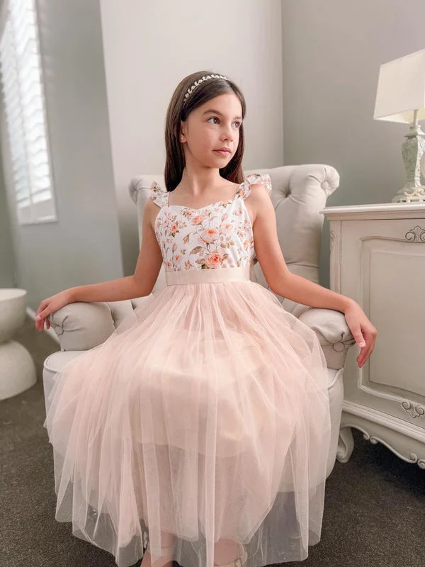 Millie Rose Girls Tulle Dress Shift Classic Vintage