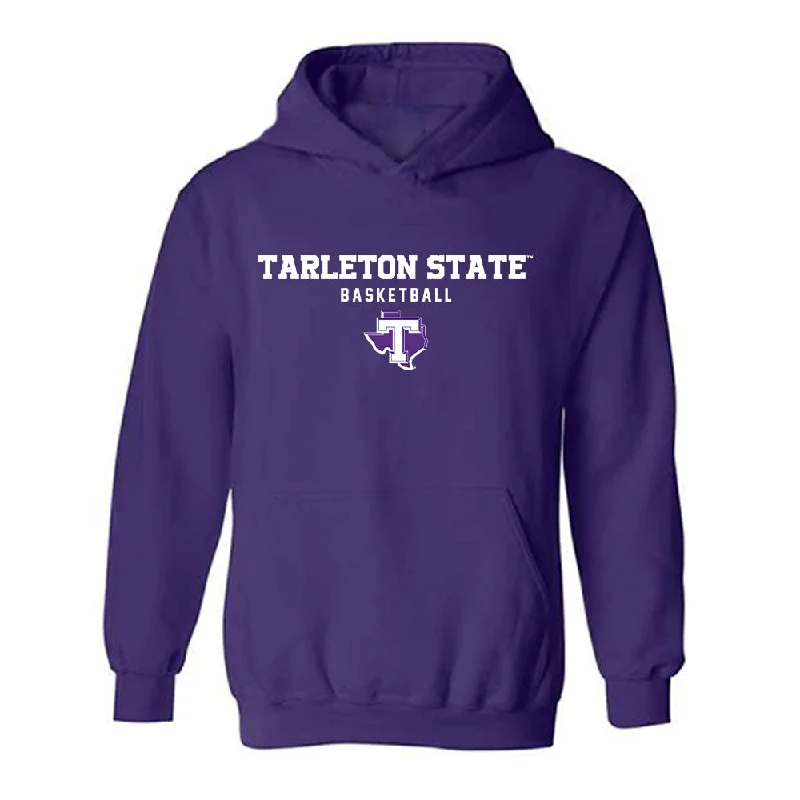 Tarleton State - NCAA Women's Basketball : Kyriana Jones - Classic Shersey Hooded Sweatshirt Zip Hoodie Drawstring Kangaroo Pocket