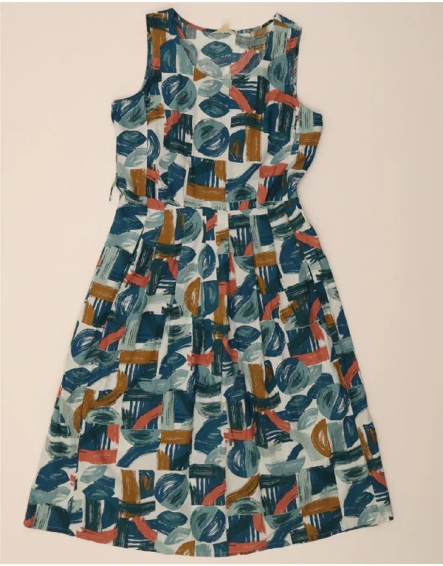 SEASALT CORNWALL Womens A-Line Dress UK 16 Large Multicoloured Geometric Square Neckline Feminine