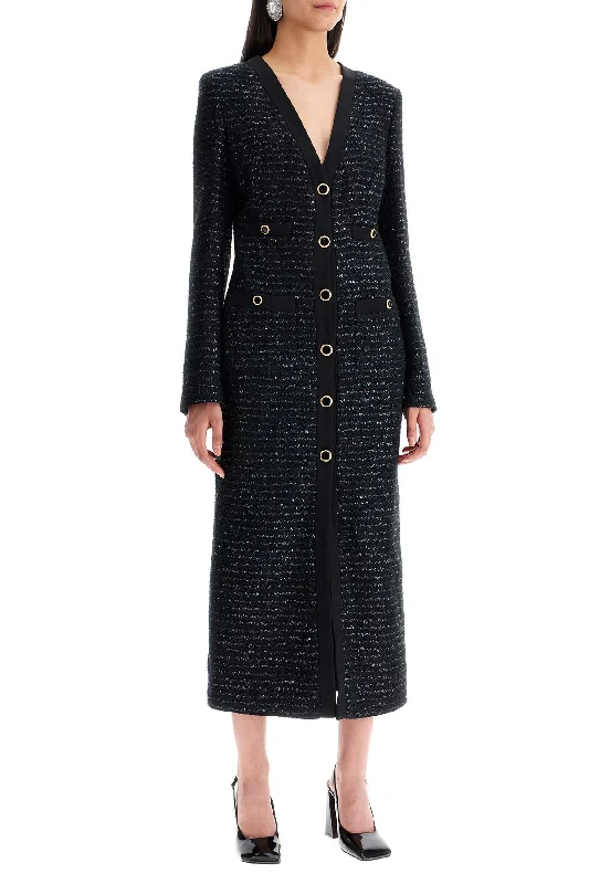 Alessandra Rich Midi Tweed Dress With Sequins Tunics Timeless classic