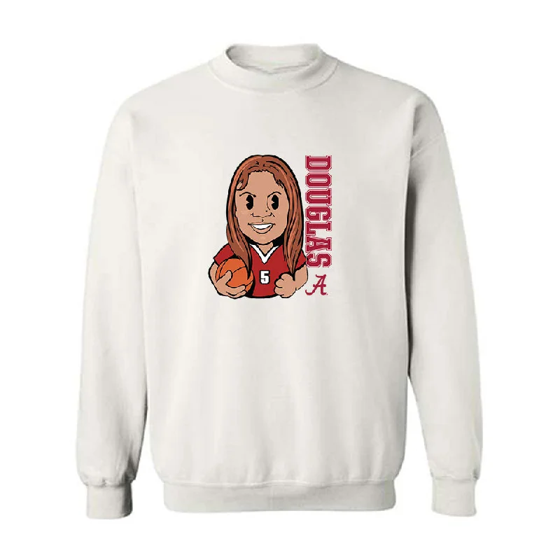 Alabama - NCAA Women's Basketball : Reychel Douglas - Individual Caricature Crewneck Sweatshirt Hoodie with Applique Textured Unique