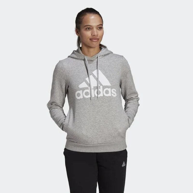 Adidas Women's Big Logo Fleece Hoodie Hoodie with Relaxed Fit Easy Casual