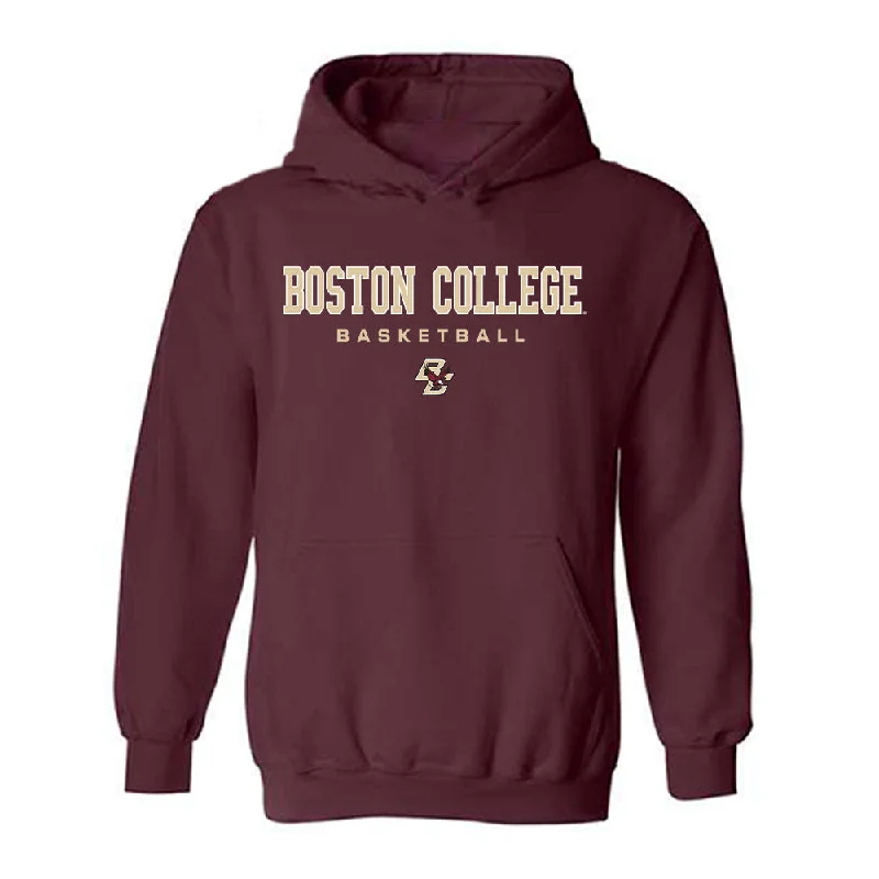 Boston College - NCAA Women's Basketball : Kennedi Jackson - Classic Shersey Hooded Sweatshirt Hoodie with Button Placket Classic Preppy