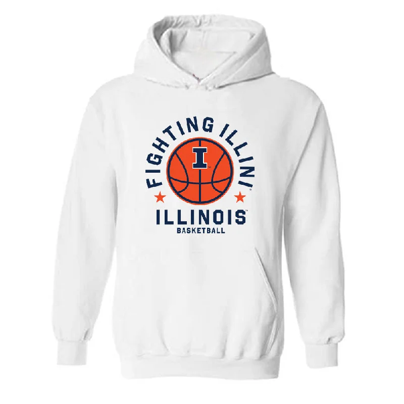 Illinois - NCAA Women's Basketball : Irene Catoira - Sports Shersey Hooded Sweatshirt Hoodie with Slit Hem Functional Movement Illinois - NCAA Women's Basketball : Irene Catoira - Sports Shersey Hooded Sweatshirt Hoodie with Slit Hem Functional Movement