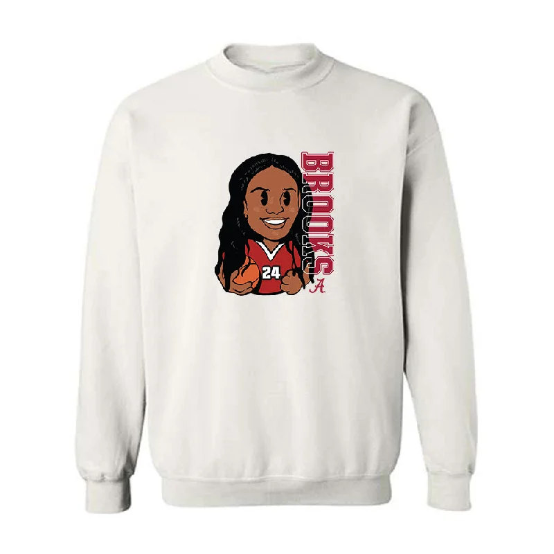 Alabama - NCAA Women's Basketball : Leah Brooks - Individual Caricature Crewneck Sweatshirt Hoodie with Zipper Versatile Modern