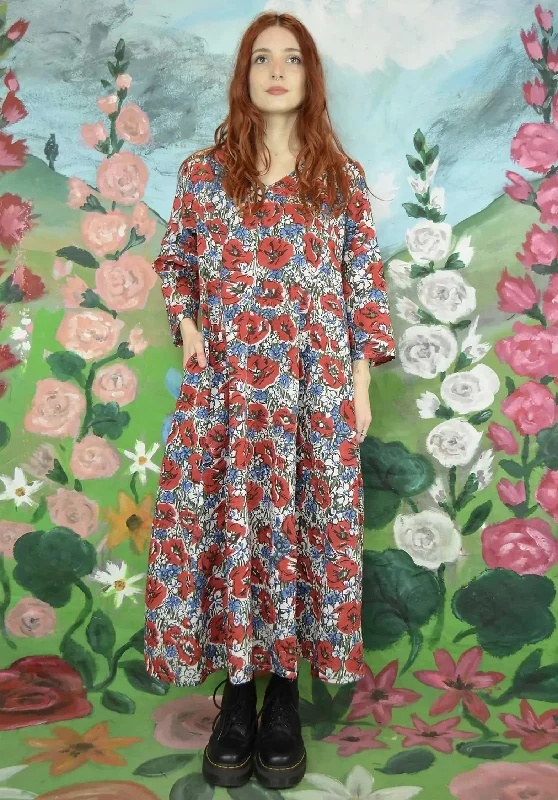 Dress 63604 Abito S V Di Se Papaveri Tunics Fleece cozy