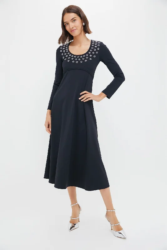 Black Caryl Beaded Dress Tunics Versatile stylish