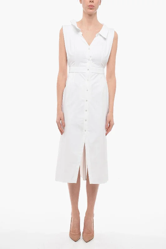 Alexander McQueen Button Up Dress with Collar 44 Italian size Tunics Trendy modern