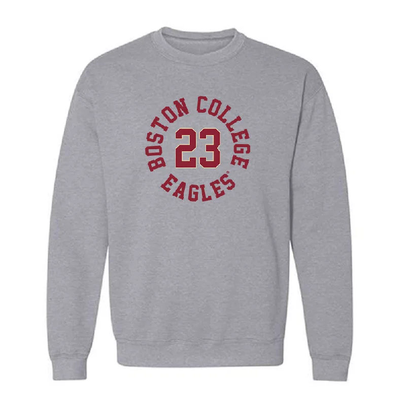 Boston College - NCAA Women's Basketball : Kennedi Jackson - Classic Shersey Crewneck Sweatshirt Hoodie with Pocket Utility Practical Boston College - NCAA Women's Basketball : Kennedi Jackson - Classic Shersey Crewneck Sweatshirt Hoodie with Pocket Utility Practical