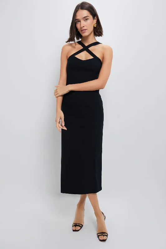 Black Criss-Cross Alice Dress Tunics Timeless classic