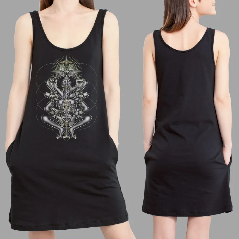 Dance Like A Tree Women Pocket Dress - Black Tunics Distressed trendy