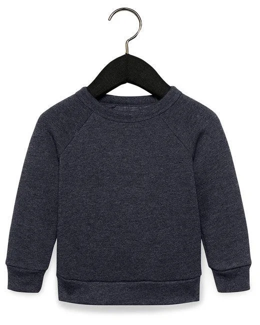 Bella + Canvas Toddler Sponge Fleece Raglan Sweatshirt 3901T Hoodie with V-Neck Classic Versatile