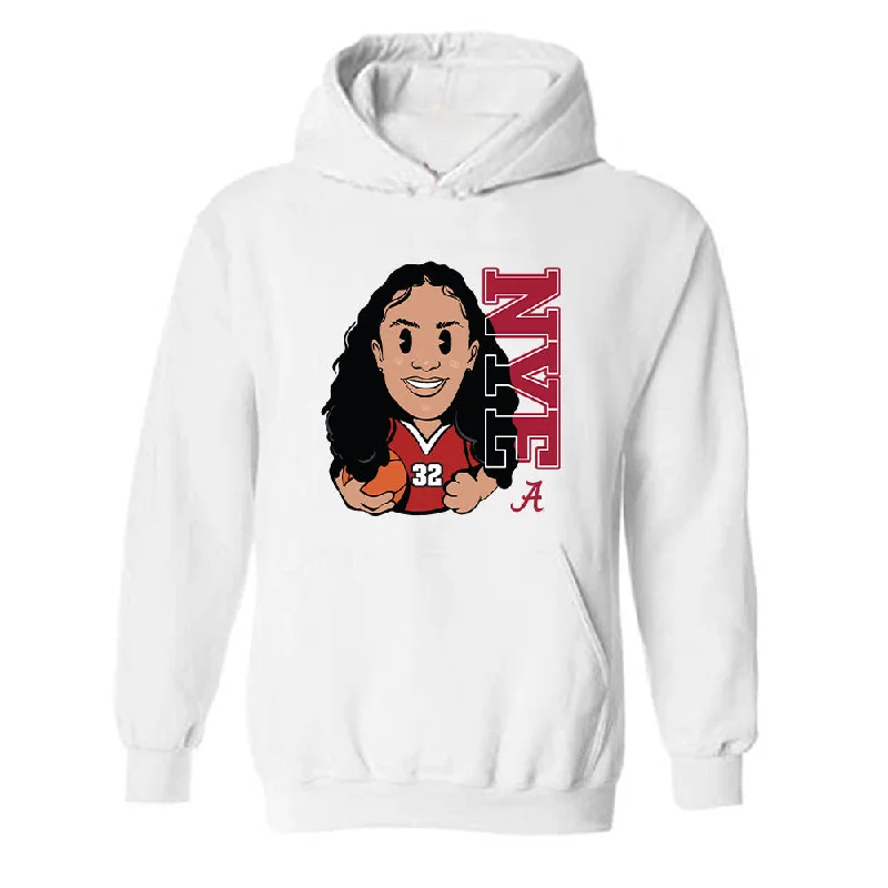 Alabama - NCAA Women's Basketball : Aaliyah Nye - Individual Caricature Hooded Sweatshirt Hoodie with Patch Decorative Personalized