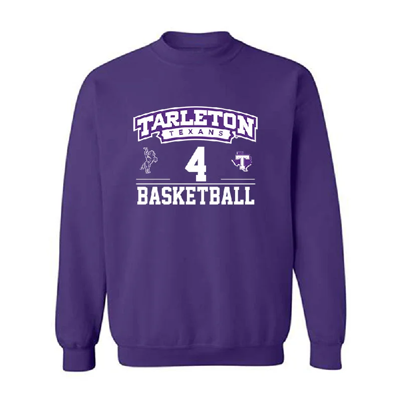 Tarleton State - NCAA Women's Basketball : Kyriana Jones - Classic Fashion Shersey Crewneck Sweatshirt Hoodie with Applique Textured Unique