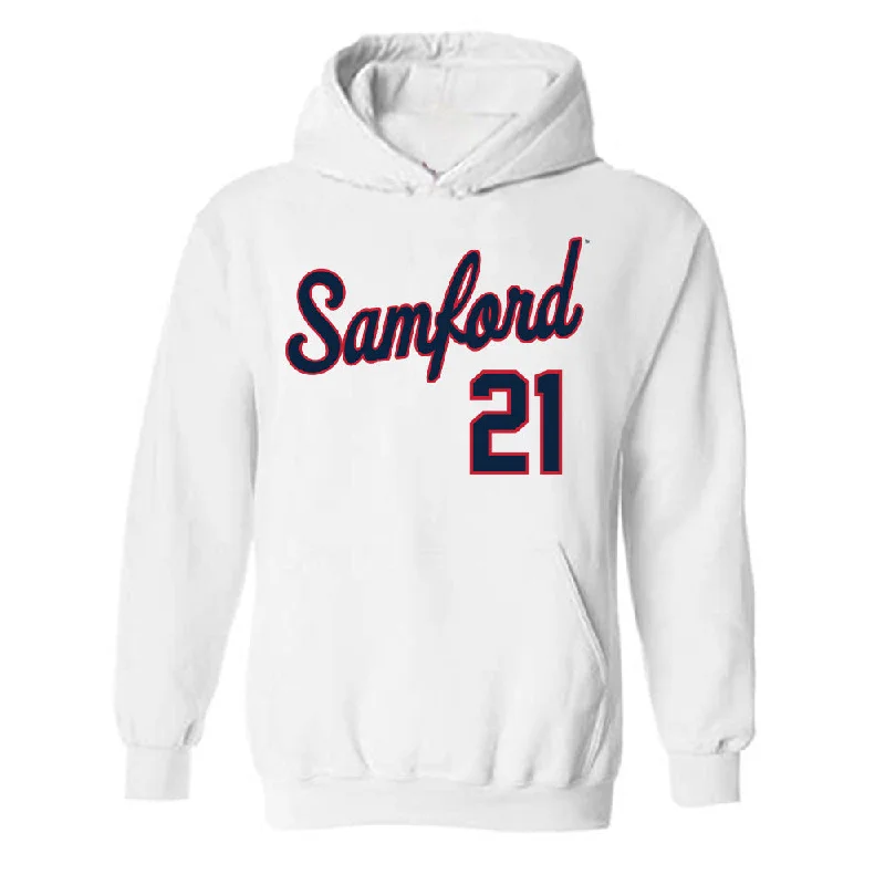 Samford - NCAA Women's Basketball : Kylee Lewandowski - Hooded Sweatshirt Hoodie with Cropped Fit Short Trendy