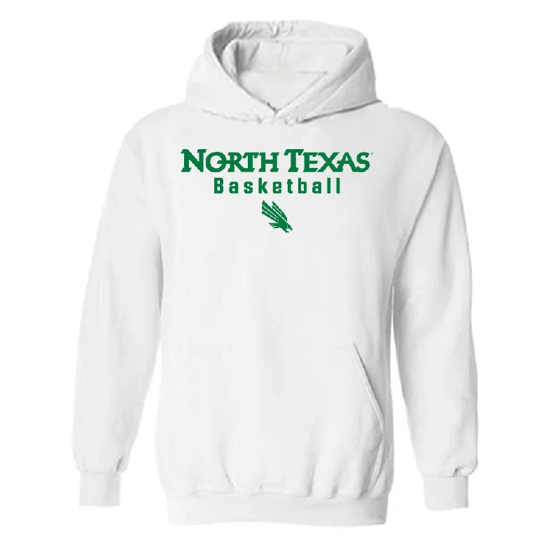 North Texas - NCAA Women's Basketball : Jaelyn Talley - Classic Shersey Hooded Sweatshirt Hoodie with Button Placket Classic Preppy