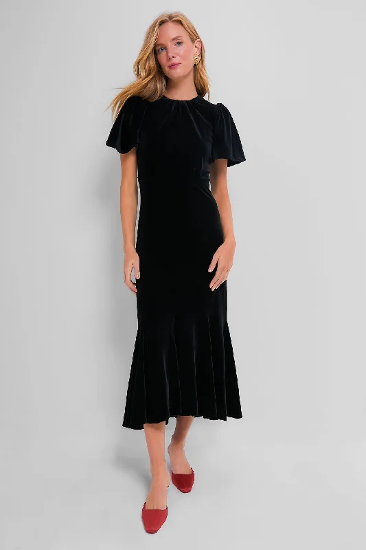 Black Velvet Elodie Dress Tunics Chic elegant