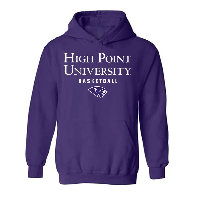 High Point - NCAA Women's Basketball : Dakota Phillips - Hooded Sweatshirt Hoodie with Mock Neck Collared Structured