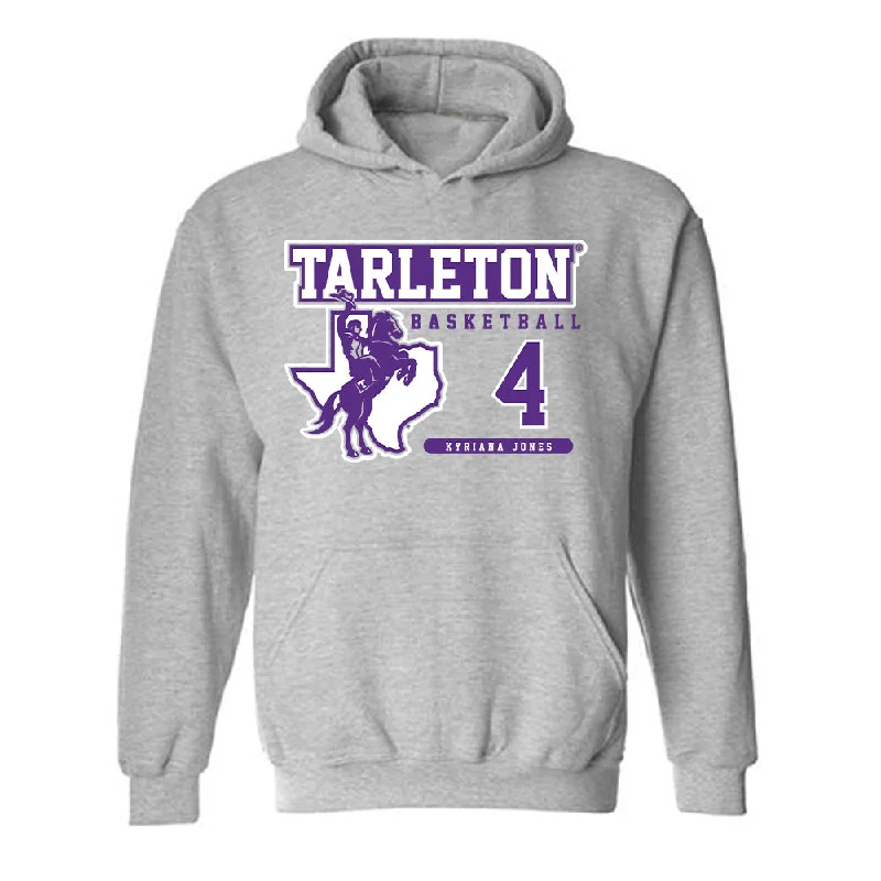 Tarleton State - NCAA Women's Basketball : Kyriana Jones - Classic Fashion Shersey Hooded Sweatshirt Hoodie with Fur Luxurious Winter