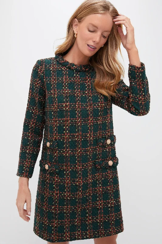 Persimmon Check Tweed Long Sleeve Jackie Dress Tunics Review highly