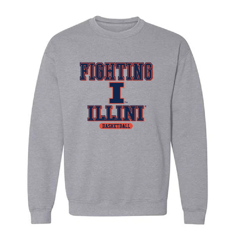 Illinois - NCAA Women's Basketball : Irene Catoira - Classic Shersey Crewneck Sweatshirt Hoodie with Hem Elastic Stretchable Comfortable Illinois - NCAA Women's Basketball : Irene Catoira - Classic Shersey Crewneck Sweatshirt Hoodie with Hem Elastic Stretchable Comfortable