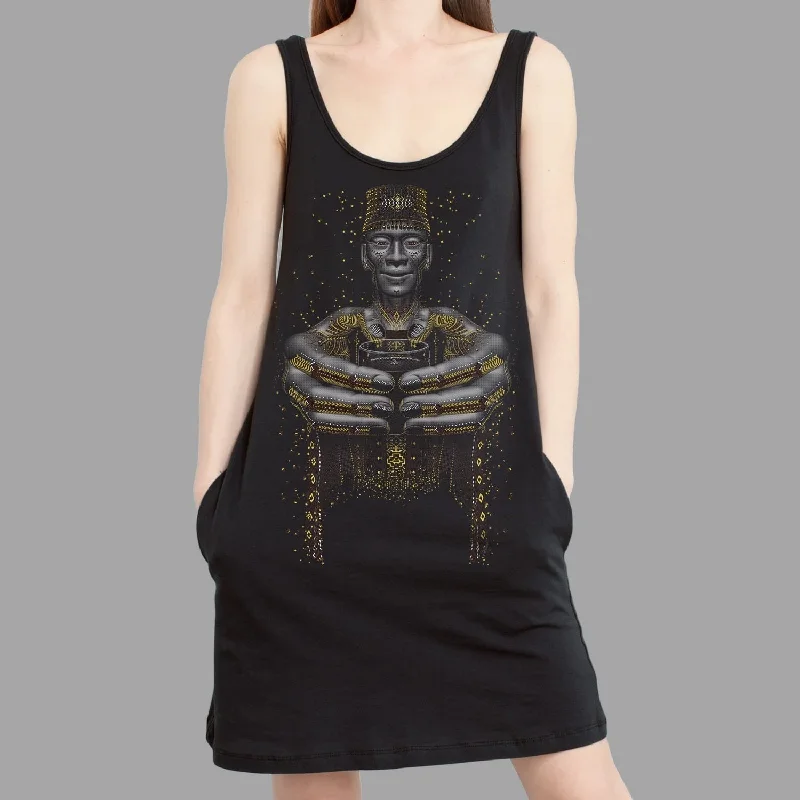 Second Cup Women Pocket Dress A-Line Day Work