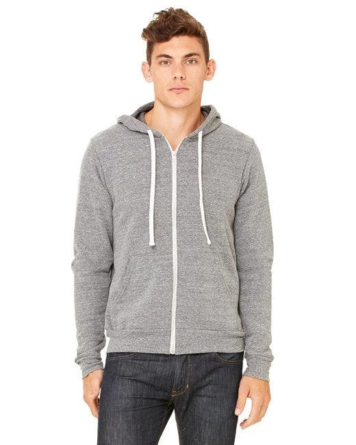 Bella + Canvas Unisex Triblend Sponge Fleece Full-Zip Hoodie 3909 Hoodie with Illustration Artistic Creative