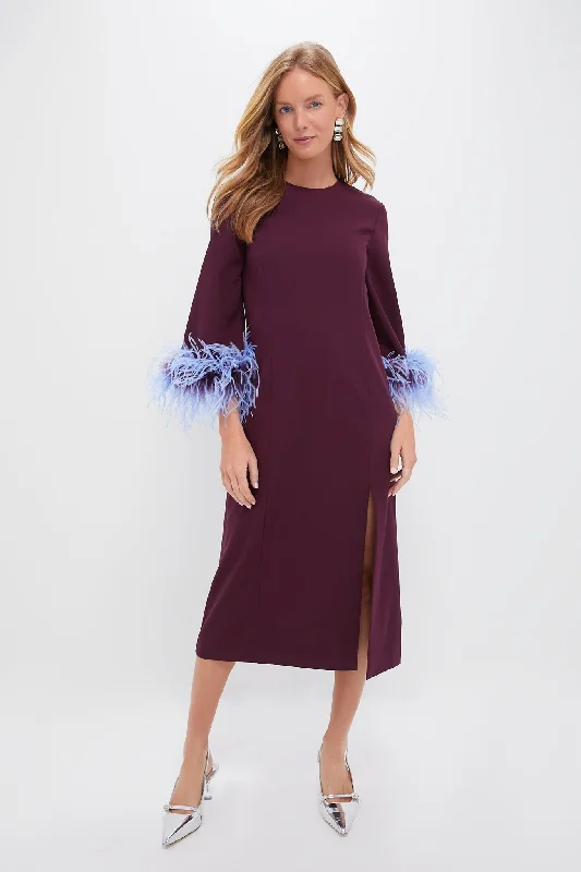 Oxblood Feather Eleanor Dress Tunics Ceremony elegant