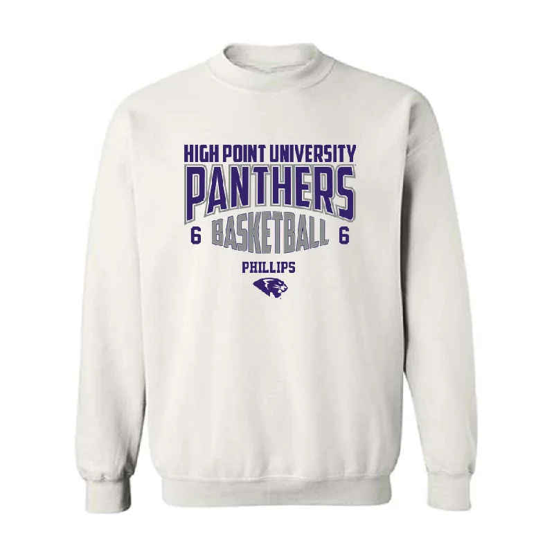 High Point - NCAA Women's Basketball : Dakota Phillips - Crewneck Sweatshirt Hoodie with Exposed Zipper Edgy Industrial