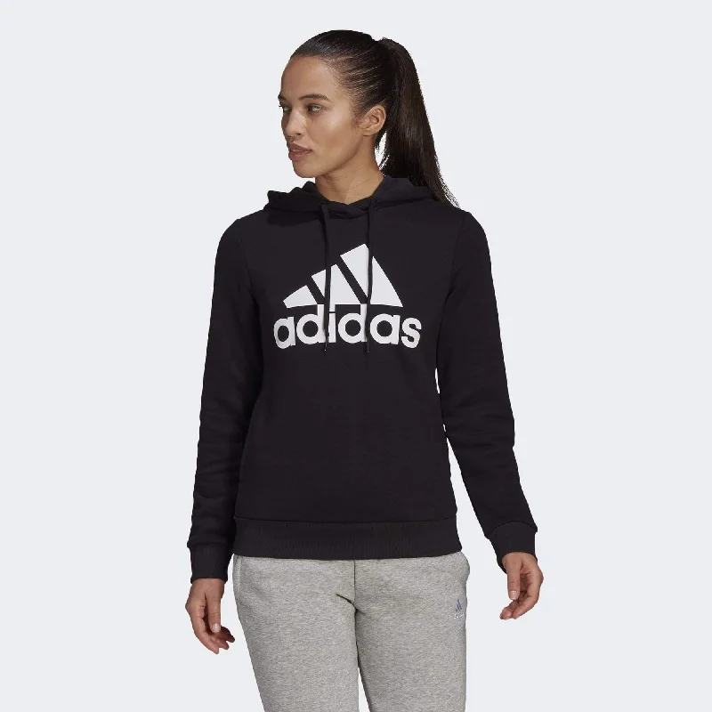 Adidas Women's Logo Hoodie Hoodie with Bell Sleeves Flared Feminine