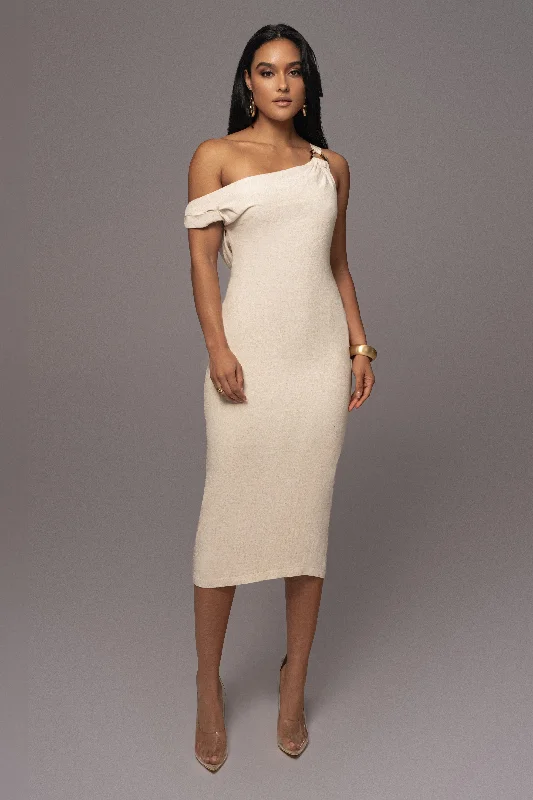 Beige Escape Linen Dress Tunics Distressed trendy