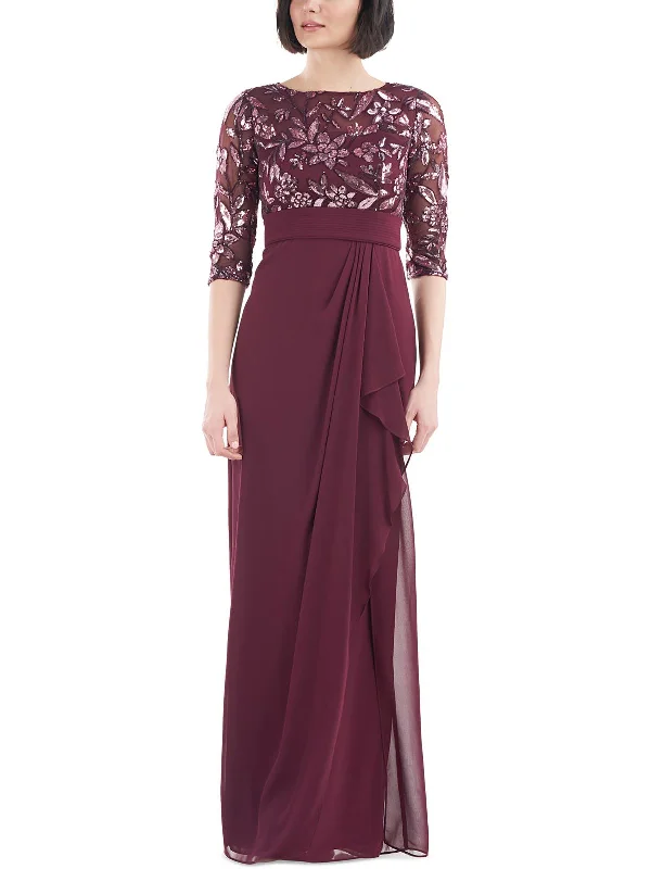 Brinley Womens Sequined Long Evening Dress Tunics Practical durable