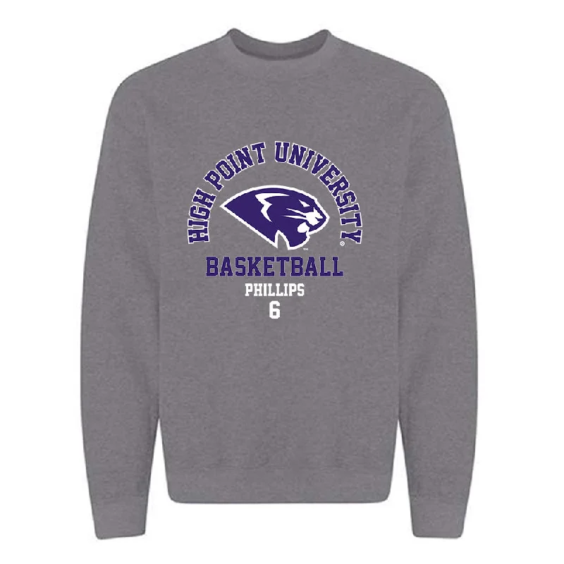 High Point - NCAA Women's Basketball : Dakota Phillips - Crewneck Sweatshirt Hoodie with Drawstring Waist Adjustable Fitted