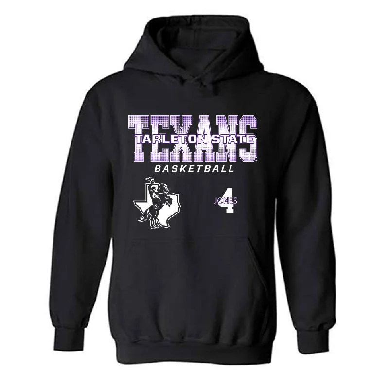 Tarleton State - NCAA Women's Basketball : Kyriana Jones - Classic Fashion Shersey Hooded Sweatshirt Hoodie with Emblem Brand Identity