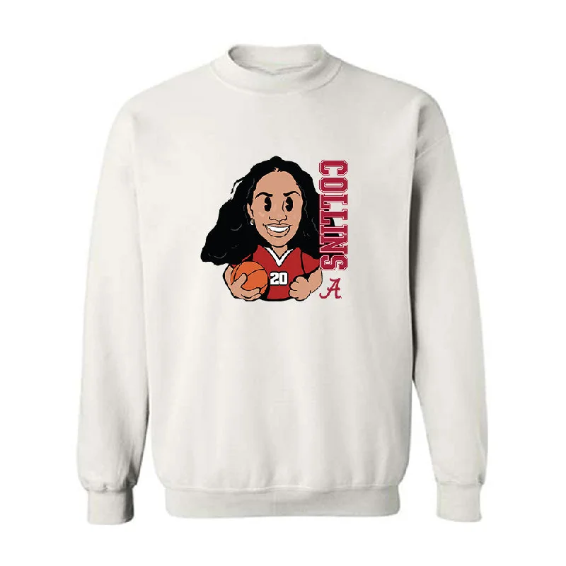 Alabama - NCAA Women's Basketball : Diana Collins - Individual Caricature Crewneck Sweatshirt Hoodie with Pattern Geometric Abstract
